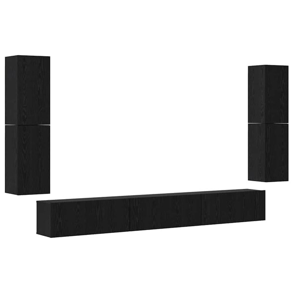 vidaXL Ensemble meuble TV 5 Pièces Chêne noir Bois d'ingénierie