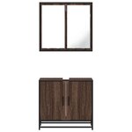 vidaXL Ensemble de meubles de salle de bain 2 Pièces Chêne marron