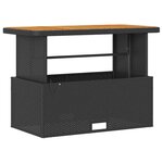 vidaXL Ensemble de salle à manger pour jardin 4 Pièces Noir Poly rotin