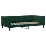 vidaXL Lit de repos sans matelas vert foncé 100x200 cm velours