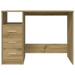 vidaXL Bureau chêne artisanal 102x50x76 cm bois d'ingénierie