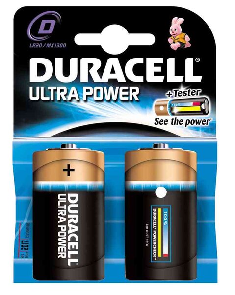 Piles Ultra Power MX1300 LR 20 Mono D Blister de 2 DURACELL