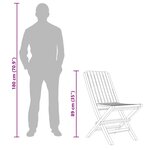 vidaXL Chaises de jardin pliantes lot de 8 47x47x89cm bois massif teck