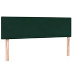 vidaXL Sommier à lattes de lit et matelas vert foncé 160x210cm velours