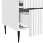 vidaXL Cabinet de chevet Blanc brillant 43 x 34 5 x 47 5 cm