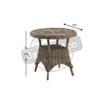 Table d'appoint ronde en poelet gris bekasi