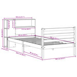vidaXL Lit bibliothèque sans matelas 100x200 cm bois massif de pin