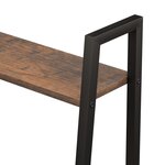vidaXL Étagère sur pied 4 niveaux Marron foncé et noir 56x35x140 cm