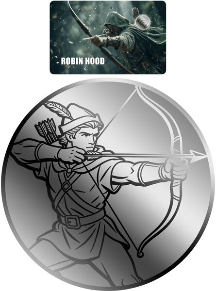 Monnaie ROBIN HOOD 1/500 Oz Palladium 25$ Liberia 2026 (PRÉCOMMANDE)