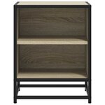 vidaXL Table de chevet chêne sonoma 40x31x50cm bois d'ingénierie métal