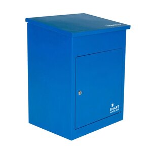 Boîte à colis moyenne 1 porte Bleu à accès frontal Acier galvanisé SMART PARCEL BOX™