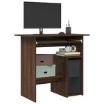 vidaXL Bureau Chêne marron 80x45x74 cm Bois d'ingénierie