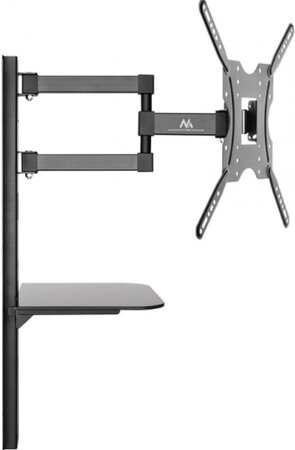 Support Maclean LCD Mural 3 axes de 32" à 55" (30Kg max) + Support Lecteur DVD (5Kg)