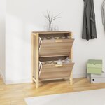 vidaXL Armoire à chaussures 57 5x33x80 cm Bois d'ingénierie