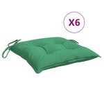 vidaXL Coussins de palette lot de 6 vert 50x50x7 cm tissu oxford