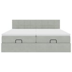 vidaXL Cadre de lit ottoman avec matelas gris clair 200x200 cm velours