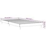 vidaXL Cadre de lit gris béton 90x200 cm bois d'ingénierie