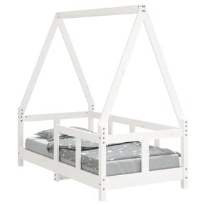 vidaXL Cadre de lit pour enfant blanc 70x140 cm bois de pin massif