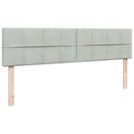 vidaXL Cadre de lit ottoman avec matelas gris clair 200x200 cm velours