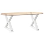 vidaXL Pieds de table basse 2 pièces Blanc 60 x (42-43 3) cm Acier