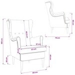 vidaXL Fauteuil Bordeaux Tissu