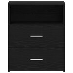 vidaXL Tables de nuit 2 Pièces Chêne Noir 50x32x60cm en bois d'ingénierie