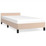 vidaXL Cadre de lit avec tête de lit Cappuccino 90x190 cm Similicuir