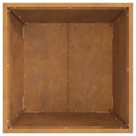 vidaXL Braise Marron 50 x 50 x 38 cm Acier Corten
