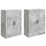 vidaXL Ensemble de Meubles 2 Pièces Gris béton Bois d'ingénierie