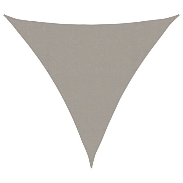 vidaXL Voile d'ombrage 160 g/m² triangulaire gris clair 4x4x4 m PEHD