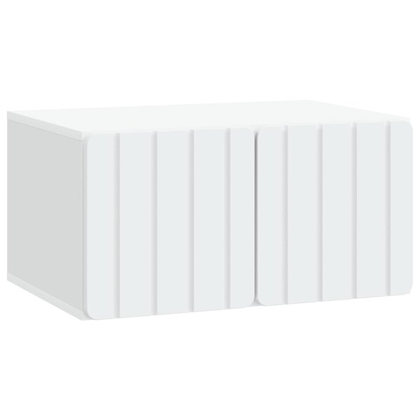 vidaXL Meuble TV mural 59 5 x 41 x 30 cm Blanc Bois d'ingénierie