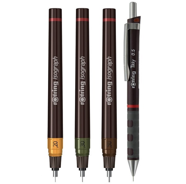 rOtring Tikky portemine | HB 0,50 mm | corps noir | boîte de 12