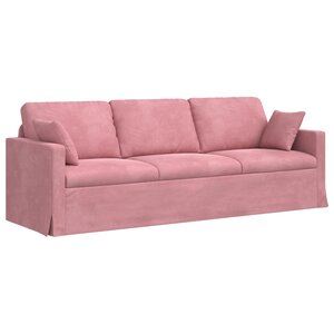 vidaXL Canapé Rose 228 x 78 x 80 cm Velours