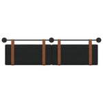 vidaXL Tête de lit suspendue Uni Noir 190 x 55 x 5 cm PU antique