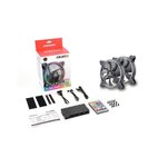 ENERMAX T.B. RGB Pack de 2 -Ventilateur châssis - 140 mm, RGB Sync Ready, roulement Twister, pales détachable 500-1200RPM, télécomma