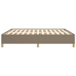 vidaXL Cadre de lit sans matelas taupe 180x200 cm tissu