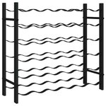 vidaXL Casier à bouteilles pour 36 bouteilles Noir Fer