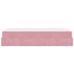 vidaXL Cadre de lit avec matelas avec matelas 2 Pièces Rose Velours