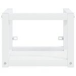 vidaXL Cadre de lavabo de salle de bain vasque à encastrer Blanc Fer
