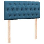 VidaXL Cadre de lit ottoman avec matelas bleu foncé 180x200 cm velours