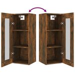 vidaXL Armoire murale suspendue Chêne fumé 34 5x34x90 cm