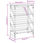 vidaXL Étagère à chaussures chêne marron 60x30x85 cm bois d'ingénierie
