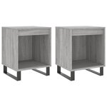 vidaXL Tables de chevet 2 Pièces sonoma gris 40x35x50 cm bois ingénierie