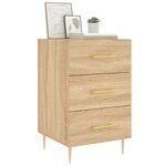 vidaXL Table de chevet chêne sonoma 40x40x66 cm bois d'ingénierie