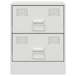 vidaXL Table de chevet blanc 34 5x39x44 cm acier