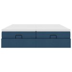 VidaXL Cadre de lit ottoman avec matelas bleu 200x200cm tissu