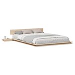 vidaXL Cadre de lit Marron 150 x 200 cm bois