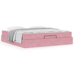 vidaXL Cadre de lit Rose 180 x 200 cm Velours
