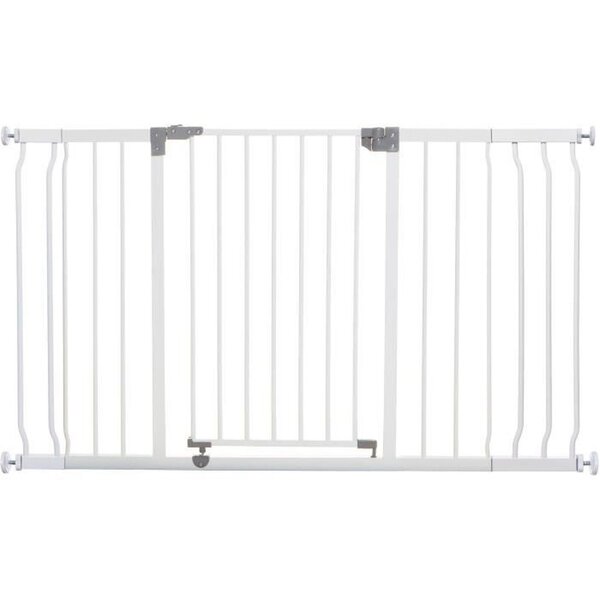 Barrière de sécurité 1 barrière + 2 extensions - 126-132 5 cm - Blanc
