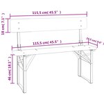 vidaXL Ensemble de tables à bière pliantes 3 Pièces bois massif de sapin